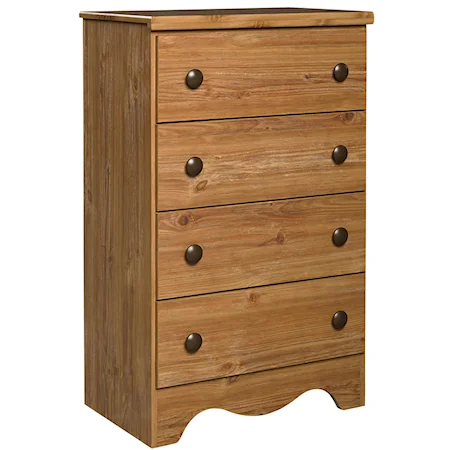 4 Drawer Chest with Round Knobs